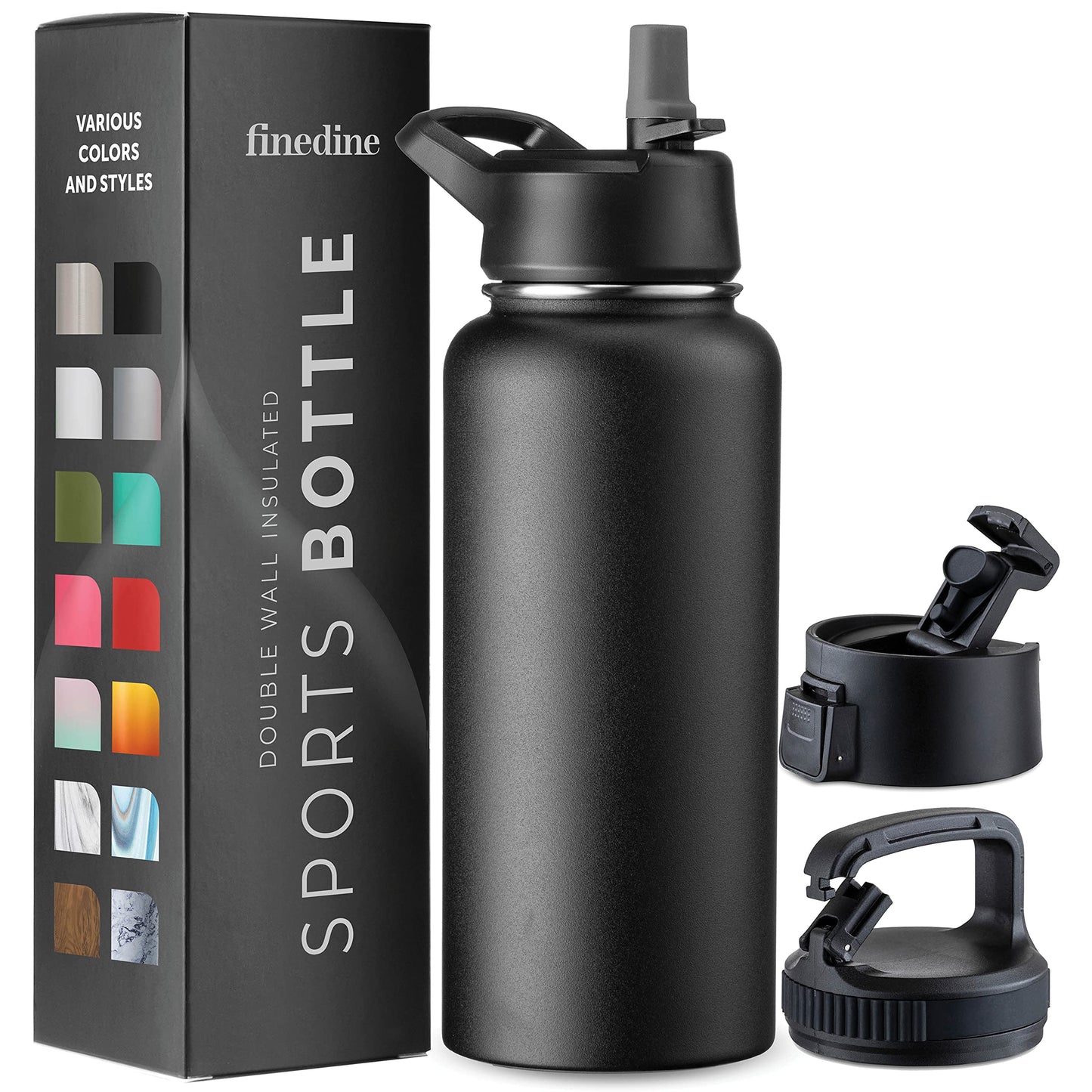 स्ट्रॉ के साथ इंसुलेटेड स्पोर्ट्स पानी की बोतल