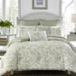 Laura Ashley King Duvet Cover Set - Reversible Cotton Bedding with Matching Shams & Throw Pillows