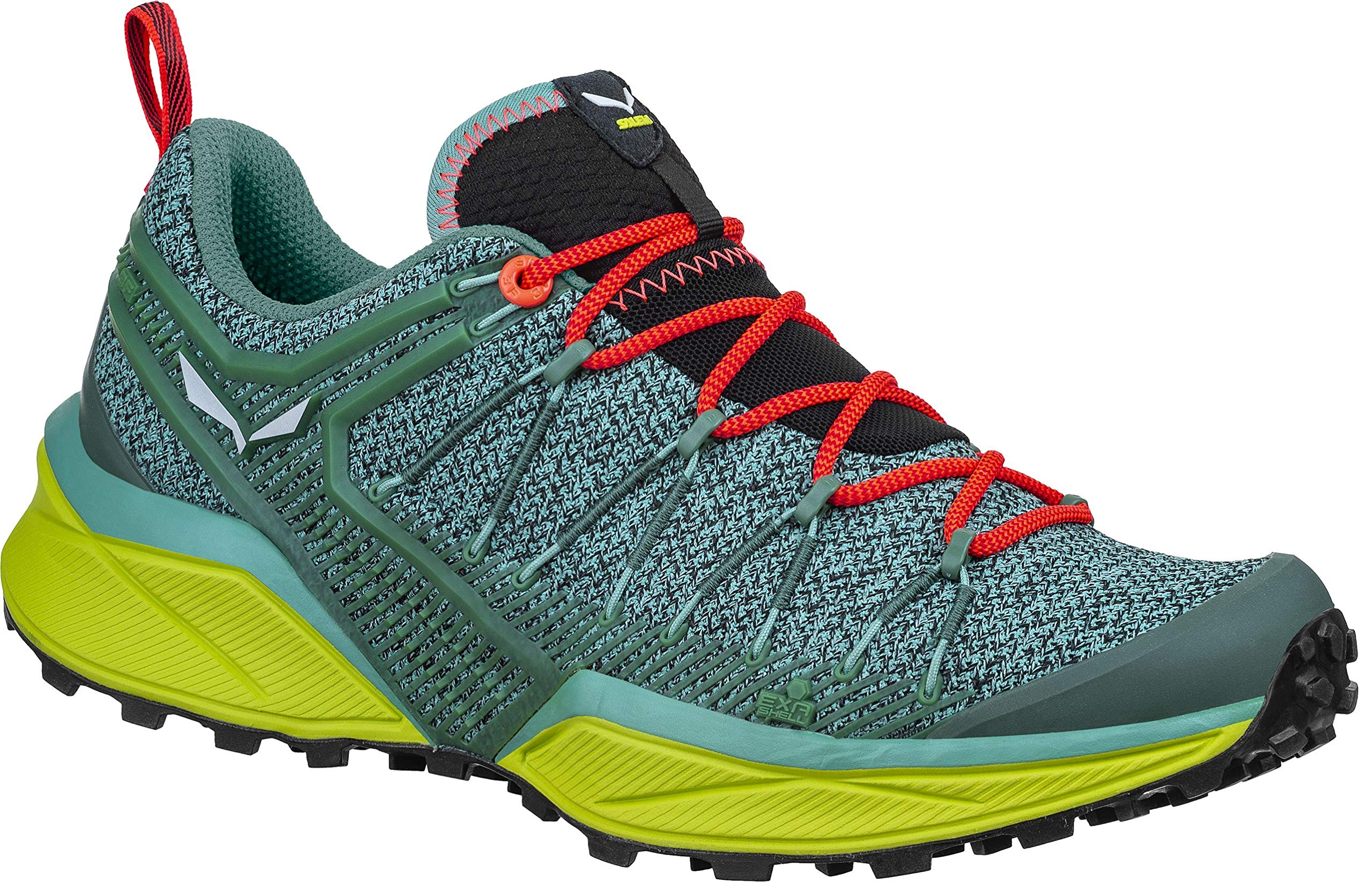 salewa-womens-dropline-speed-hiking-shoes-feld-green-fluo-coral