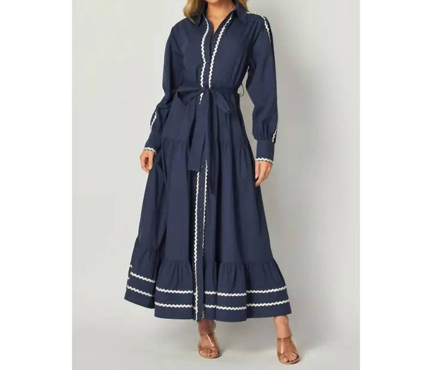 Big Hit Fashion - Wave Ribbon Maxi Dress