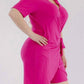 Karen T Design - Modern Wrap Romper With Tie Waist