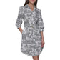 Karl Lagerfeld Paris Womens Belted Cotton Mini Shirtdress Soft White Black Size 4