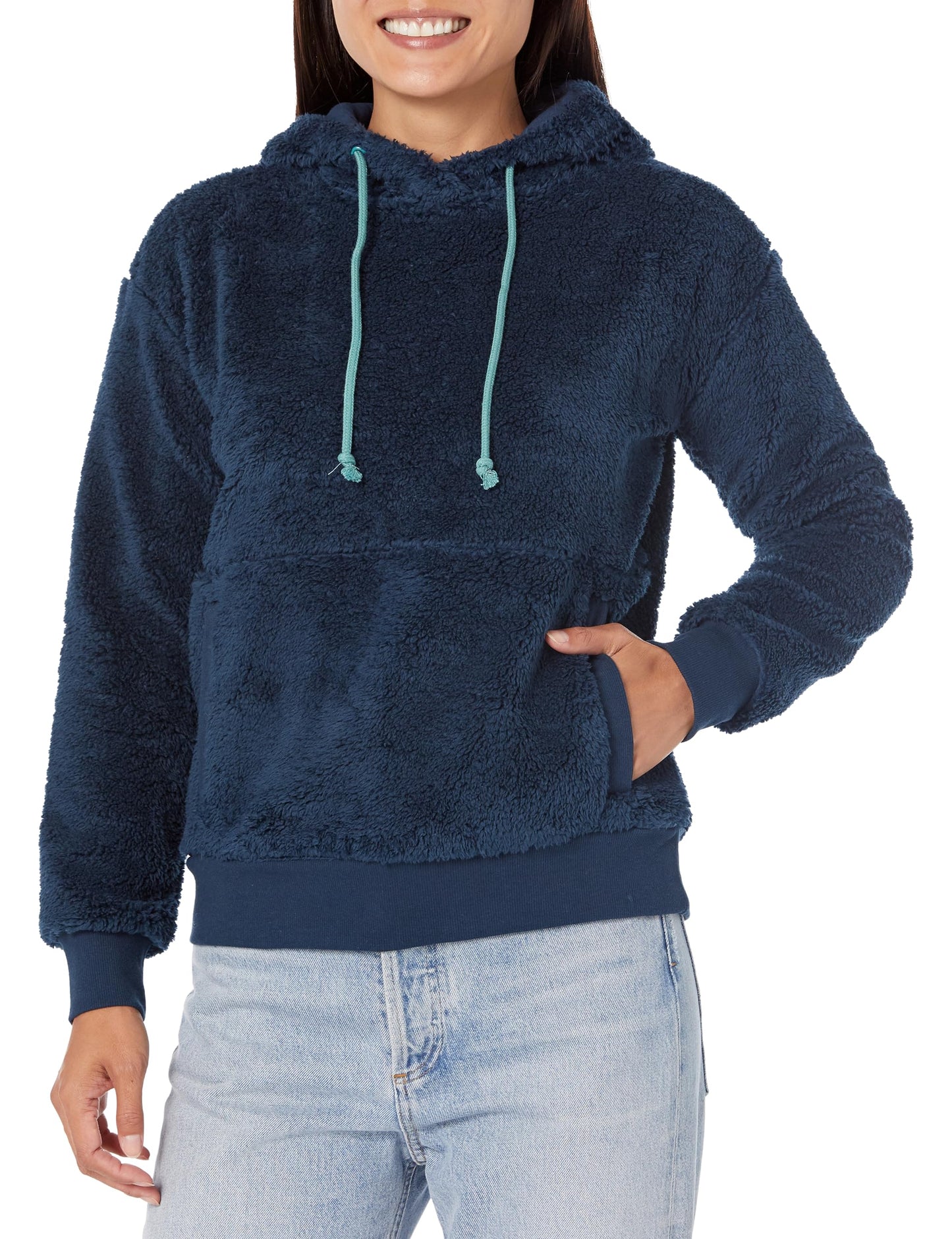 Women's Brie Sherpa Hoodie - Navy