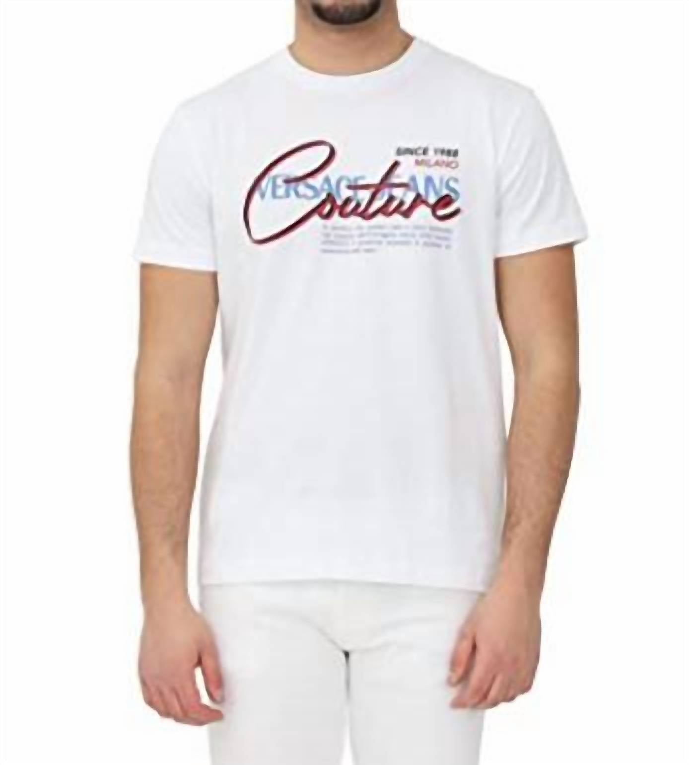 Versace - Men Cotton Script Logo T-Shirt