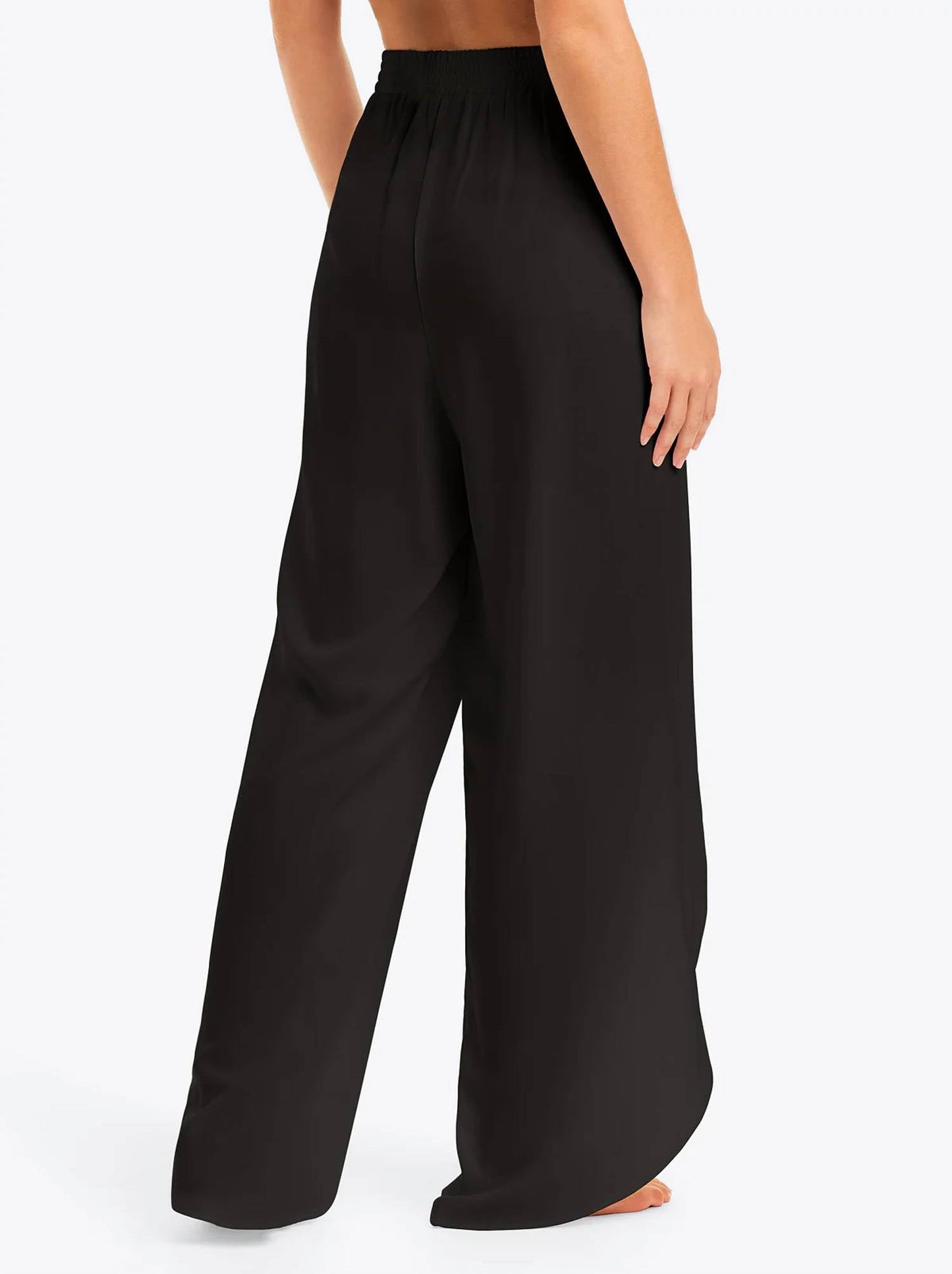 Jessica Simpson - Basic Solid Tie Waist Beach Pant Swim Cover