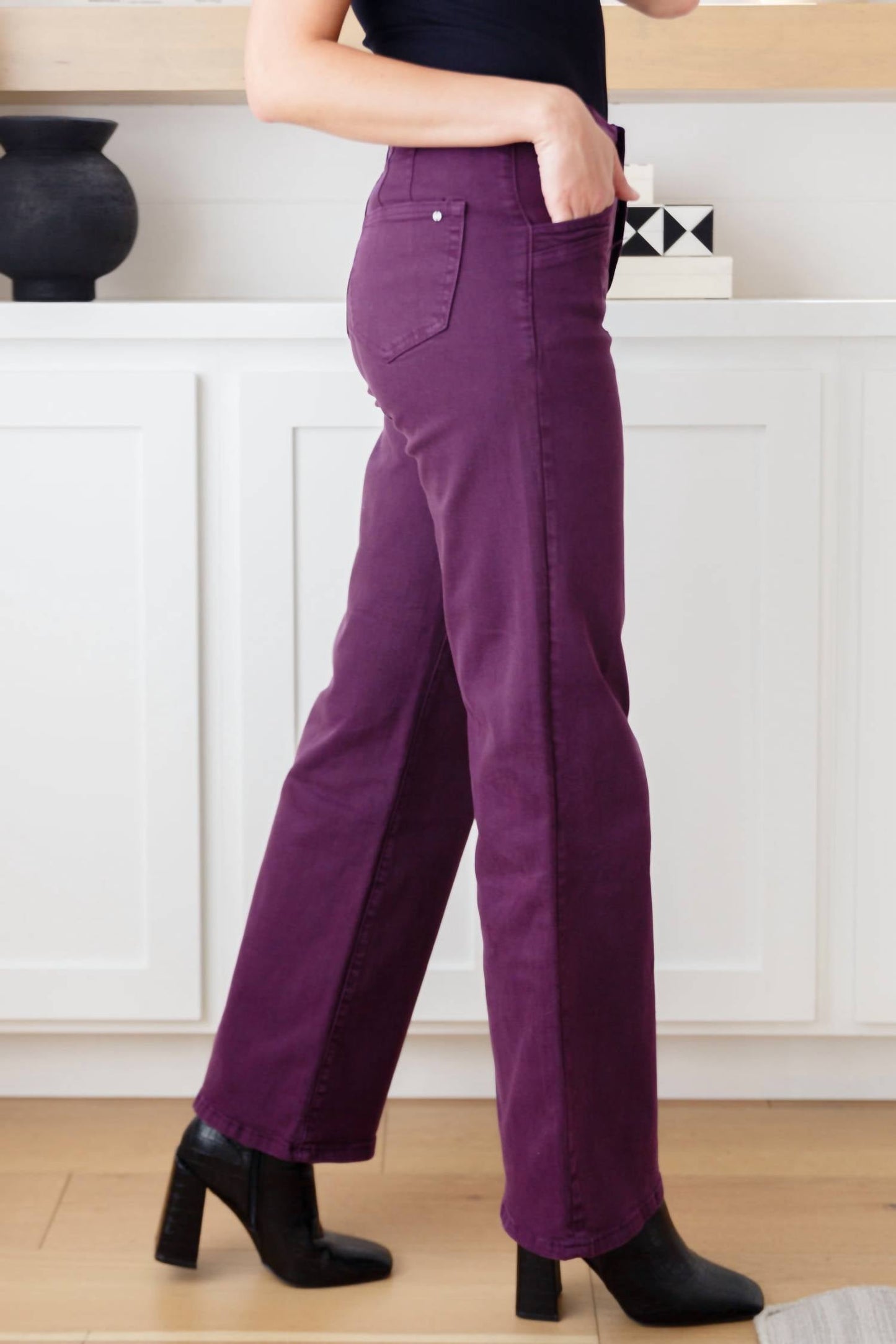 Mica Denim - Petunia High Rise Wide Leg Jeans