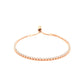 Adjustable Tennis Style Bracelet with Cubic Zirconia in Sterling Silver