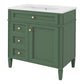 Bathroom Vanity With Top Sink, Storage Cabinet With 2 Drawers, Tip Out Drawer