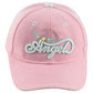 Angel Wings Girls Teens Youth Pink Fashion Adjustable Curved Bill Hat Cap
