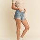 Trendsi - Davi & Dani Floral Mesh Mock Neck Short Sleeve Top
