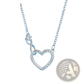 925 Sterling Silver Pave Crystal Infinity Heart Necklace