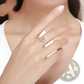 925 Sterling Silver Pink Enamel Cat Ring