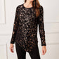 Karen Kane - Petite Size Velvet Burnout Asymmetric Top