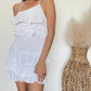 Olivaceous - Crena Asymmetrical Smocked Ruffle Mini Dress