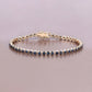 3.13 Carat Genuine Blue Sapphire 14K Yellow Gold Bracelet