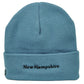 Moose New Hampshire Cuffed Thick Knit Beanie Granite State City USA Blue Town