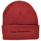 Moose New Hampshire Cuffed Thick Knit Beanie Granite State City USA Maroon