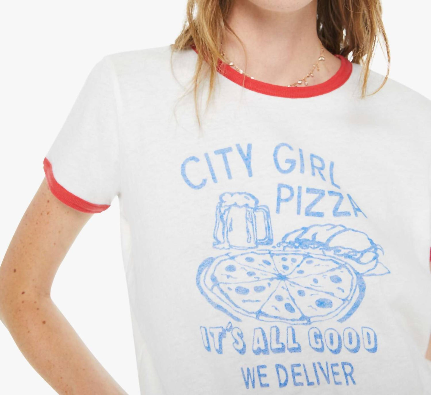 Mother - Lil Goodie Ringer Short Sleeve Tee