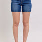Judy Blue - 2 Button Mid Length Dad Shorts