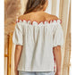 Andree By Unit - Floral Embroidered Off the Shoulder Blouse
