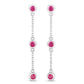 0.78 Carat Genuine Ruby .925 Sterling Silver Earrings