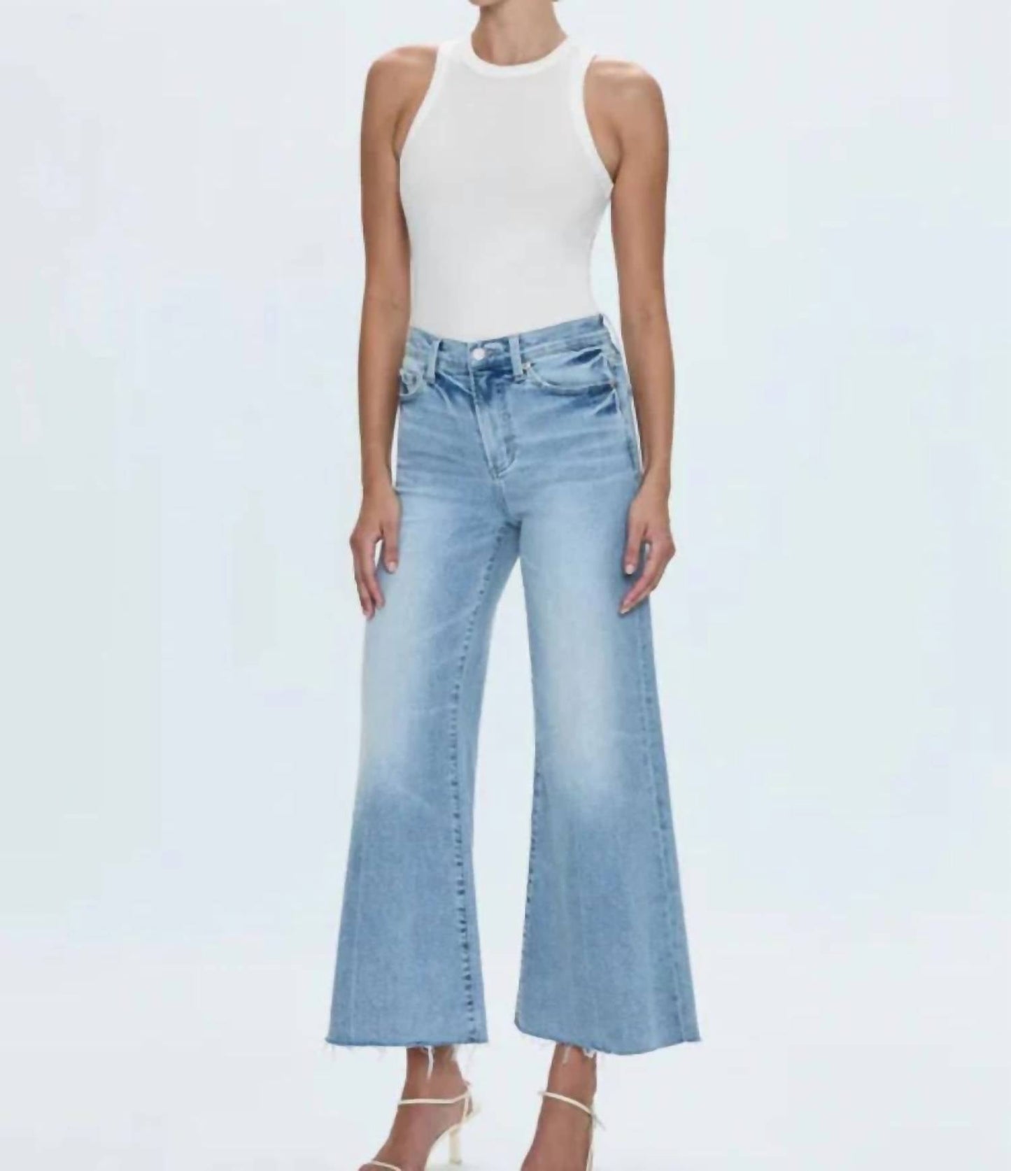 Pistola - Izzy Mid Rise Wide Leg Crop Jean