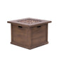 Outdoor Patio Square Gas Burning Fire Pit with Built-In Tank