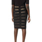 Adrianna Papell - Short Sleeve Jersey Mesh Dress