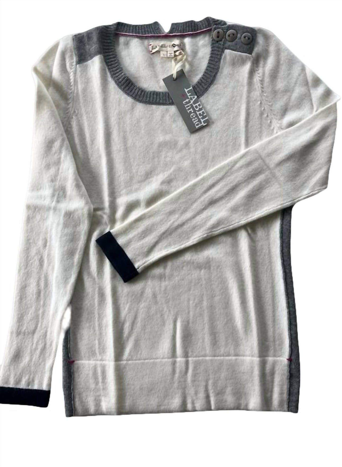 Label+Thread - Women's Luxe Button Neck Pullover