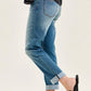 Judy Blue - Cool Denim With Cross Back Belt Loop Boyfriend Jeans