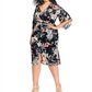 City Chic Women's Floral Seduction Sheath Dress Black Size X-Small