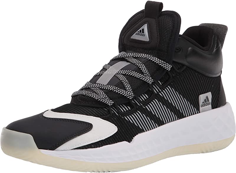 adidas पुरुषों के Coll3Ctiv3 2020 मिड बास्केटबॉल शू काले/सफेद साइज़ 4.5 D(M) US
