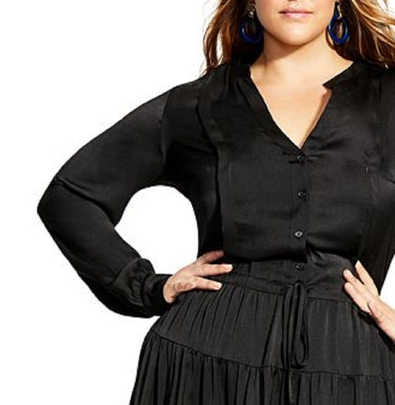City Chic Women's Trendy Plus Charisma MIDI Dress Black Size 18W