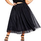 City Chic Women's Tulle Midi Skirt Black Size 18W