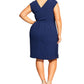 City ChicWomen's Classic Wrap Style Dress Blue Size 20W