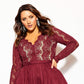 City Chic Women's Rare Beauty Dress Red Size Petite Small