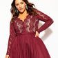 City ChicWomen's DRESS RARE BEAUTY Red Size 20W