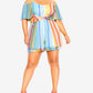 City Chic Women's Gelato Stripe Romper Orange Size 24