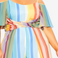 City Chic Women's Gelato Stripe Romper Orange Size 24