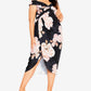 City Chic Women's Amour Floral Print Off the Shoulder Dress Black Size Medium