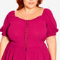 City Chic Women's Quirky Corset Top Red Size 20W