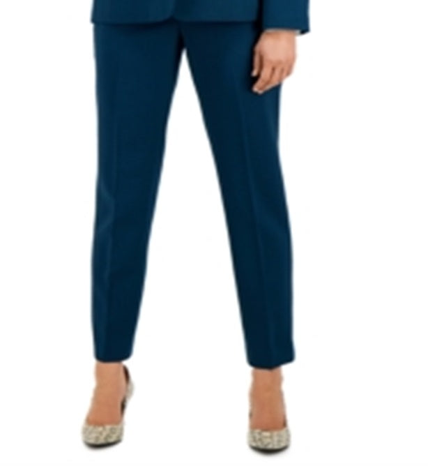 Le Suit Women's Stretch Crepe Pantsuit Blue Size 18