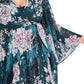 City Chic Women's Jade Blossom Wrap Maxi Dress Green Size 22W