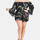 City Chic Women's Lily Pad Romper Black Size 22W