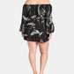 City Chic Women's Lily Pad Romper Black Size 22W