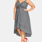 City Chic Women's Gingham Print Fit & Flare Dress Black Size 16W