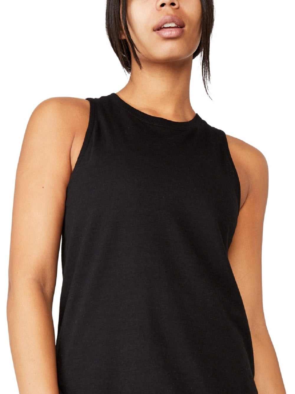 Cotton On Women's Active Curve Hem Tank Black Size X-Large