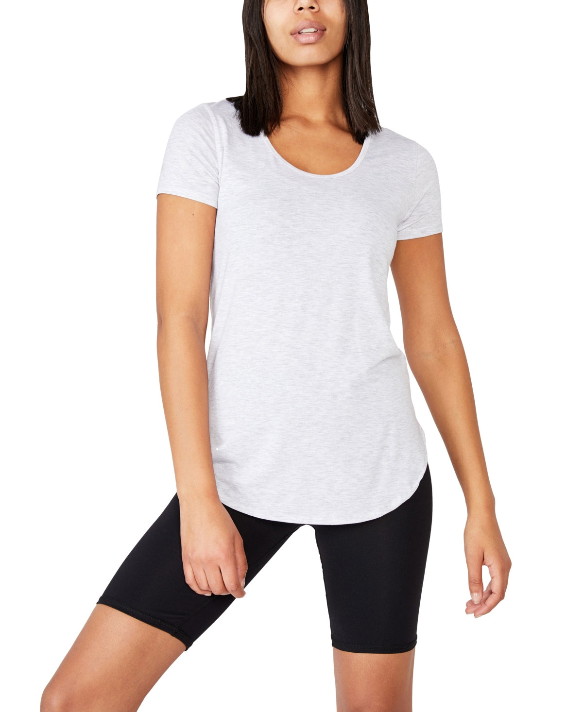Cotton On Women's Gym T-Shirt Silver Size Medium