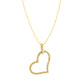 10K Yellow Gold 1/4 cttw Prong Set Round-Cut Diamond Open Heart 18" Pendant Necklace (K-L Color, I1-I2 Clarity)