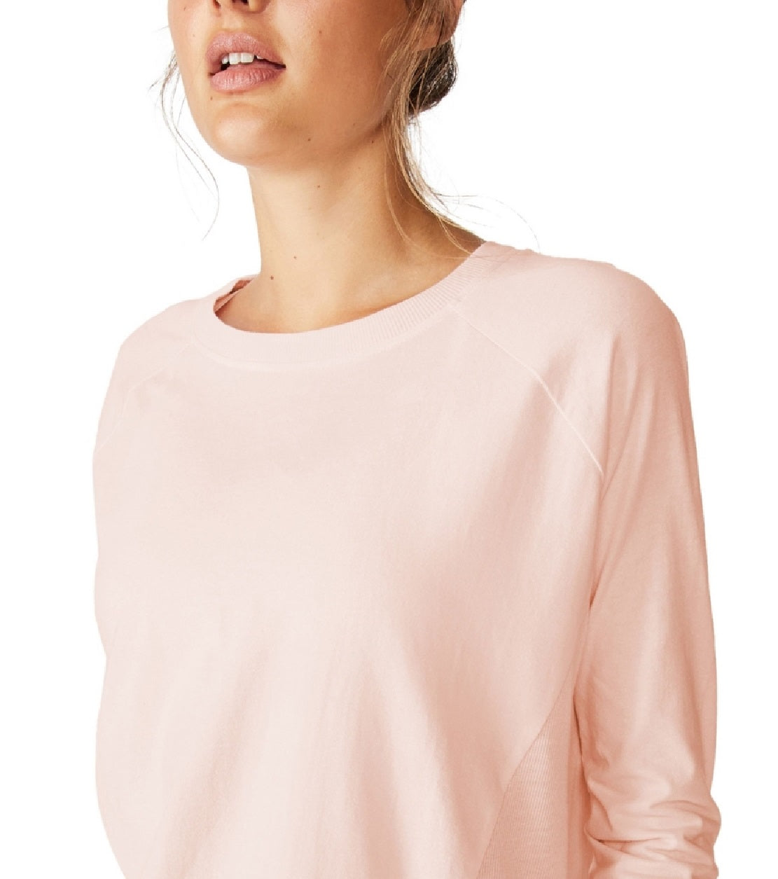 Cotton On Women's Active Rib Long Sleeve Top Pink Size Small